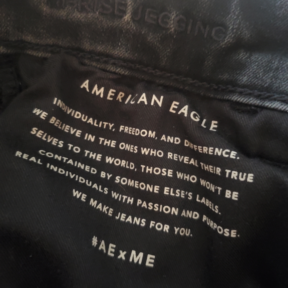 American Eagle Black Jeggin Jeans 4L Long - Picture 7 of 7